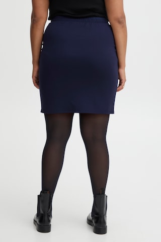 Fransa Curve Skirt in Blue