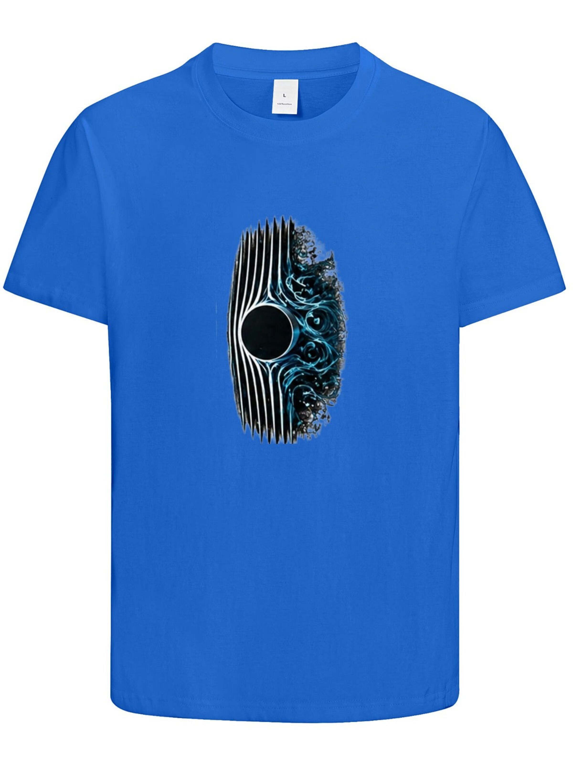 HUSKSWARE Shirt 'Grafik'‌‌‌‌‌‌‌‌ in Blau: Vorderseite
