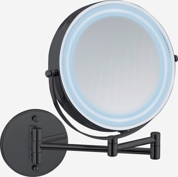 Wenko Cosmetic Mirror 'Lumi' in Black: front