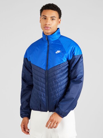 Nike Sportswear Демисезонная куртка в Синий: спереди