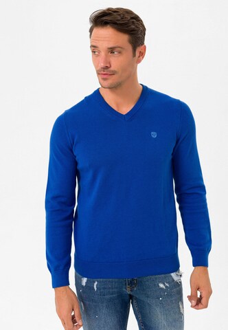 Pull-over Jimmy Sanders en bleu : devant