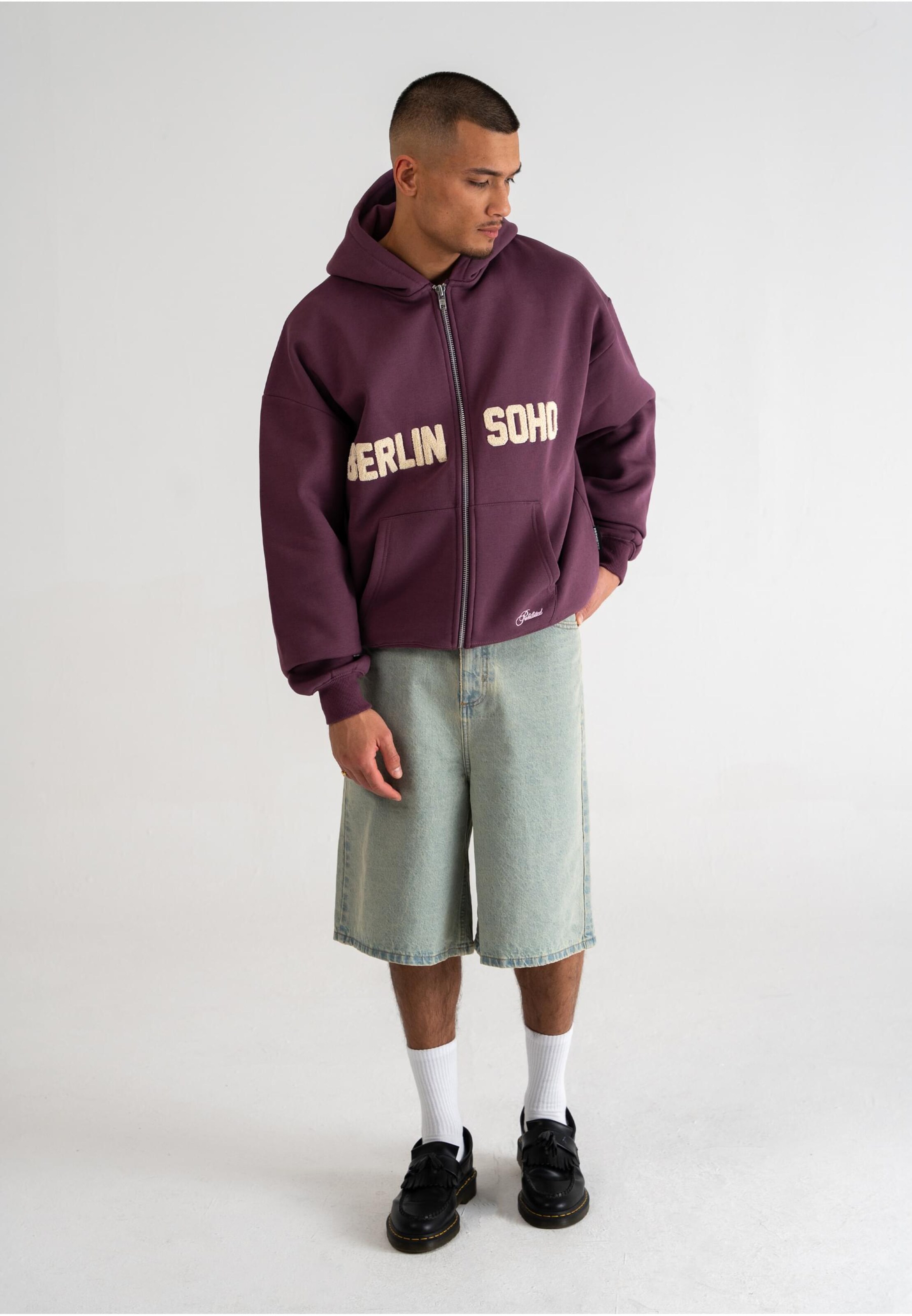 Prohibited Zip-Up Hoodie 'SoHo' in Berry | ABOUT YOU