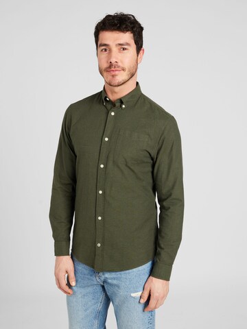 žalia JACK & JONES Priglundantis modelis Marškiniai 'CLASSIC': priekis
