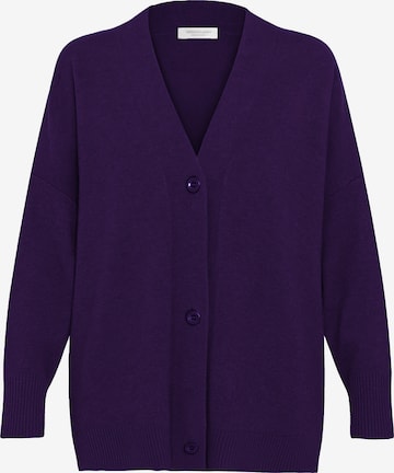 SASSYCLASSY Oversizestrickjacke in Lila: Vorderseite