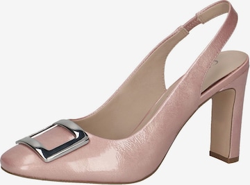 CAPRICE Slingback Pumps in Pink: front