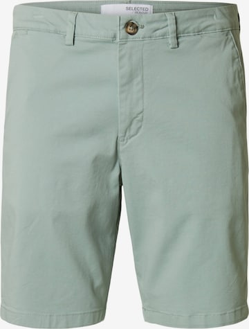Pantalon 'SLHMiles' SELECTED en vert : devant