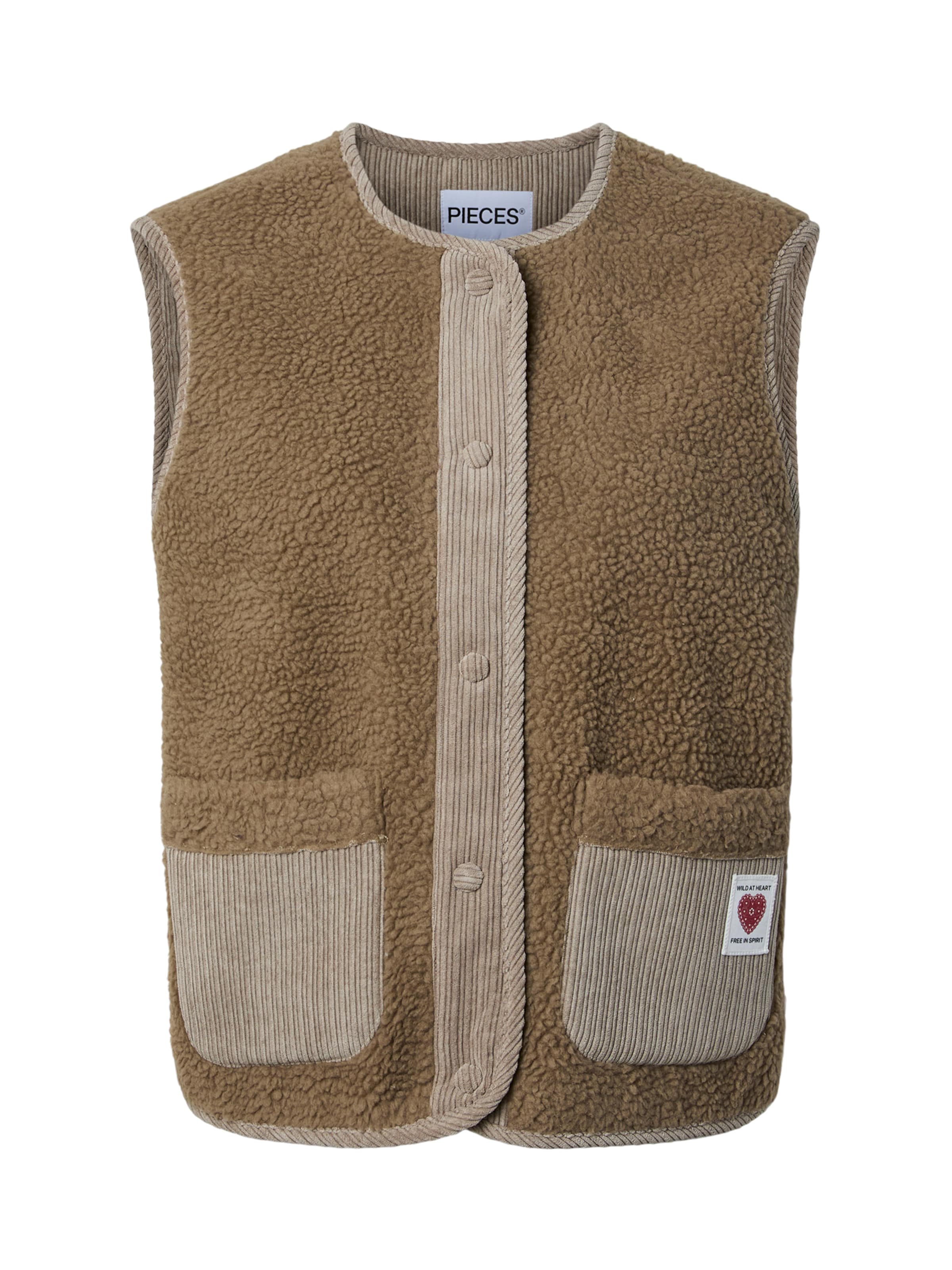 PIECES - Chaleco 'PCANASTACIA' en beige: frente