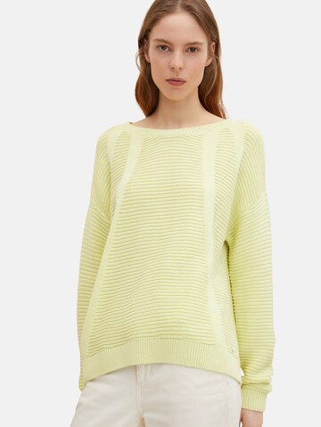 TOM TAILOR DENIM Sweater in Yellow