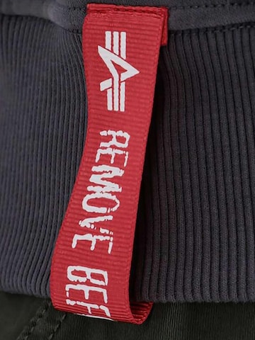 ALPHA INDUSTRIES Sweatshirt 'Basic Zip' i grå