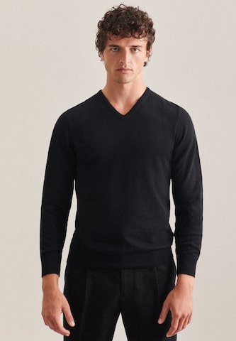 SEIDENSTICKER Sweater ' Schwarze Rose ' in Black: front