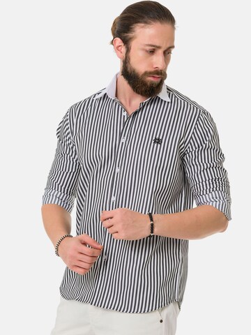 Coupe slim Chemise 'CH192' CIPO & BAXX en noir