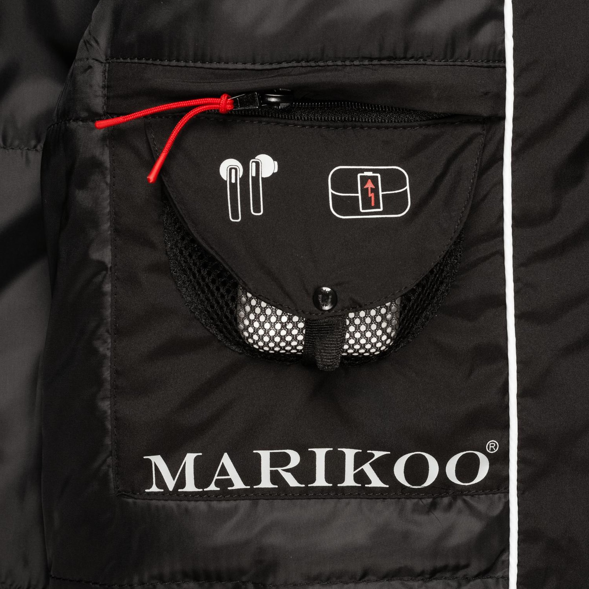 juoda MARIKOO Žieminis paltas