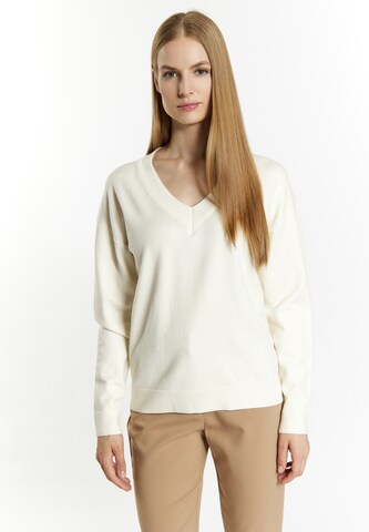 DreiMaster Klassik Sweater 'Baradello' in White: front