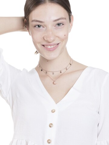 Hey Happiness - Cadena 'Star and Moon' en oro