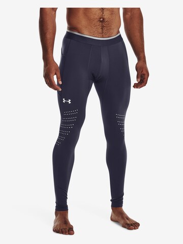 UNDER ARMOUR Skinny Athletic Underwear 'ColdGear' in Blue: front