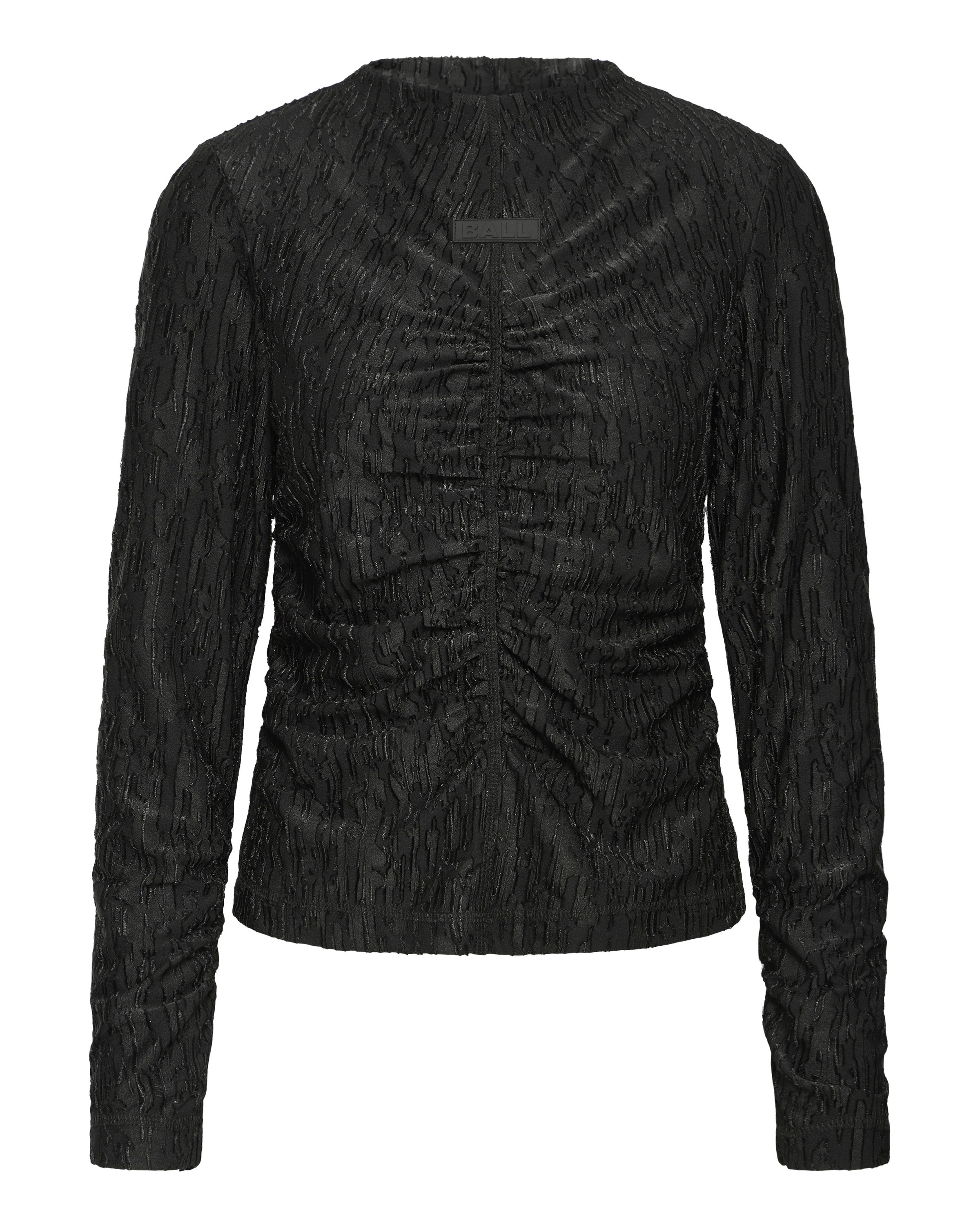 Ball Bluse in Schwarz: Vorderseite