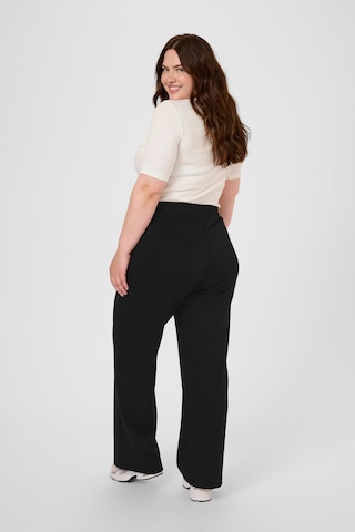 Wide Leg Pantalon 'KCAnnita' KAFFE CURVE en noir
