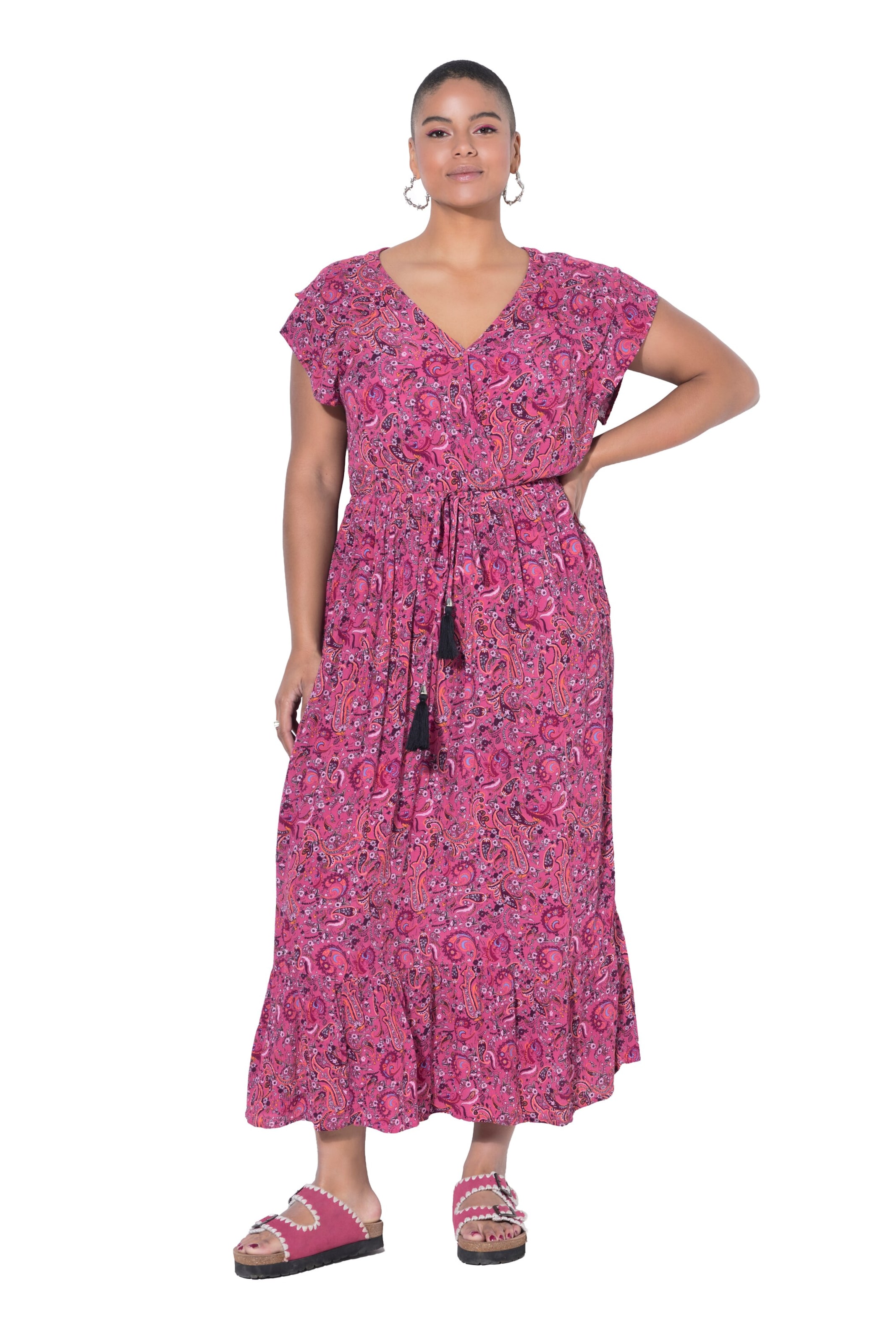 Studio Untold Jurk in Roze: voorkant