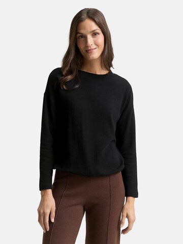 TOM TAILOR Sweatshirt in Black: front