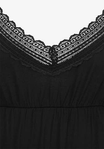 LASCANA Nightgown in Black
