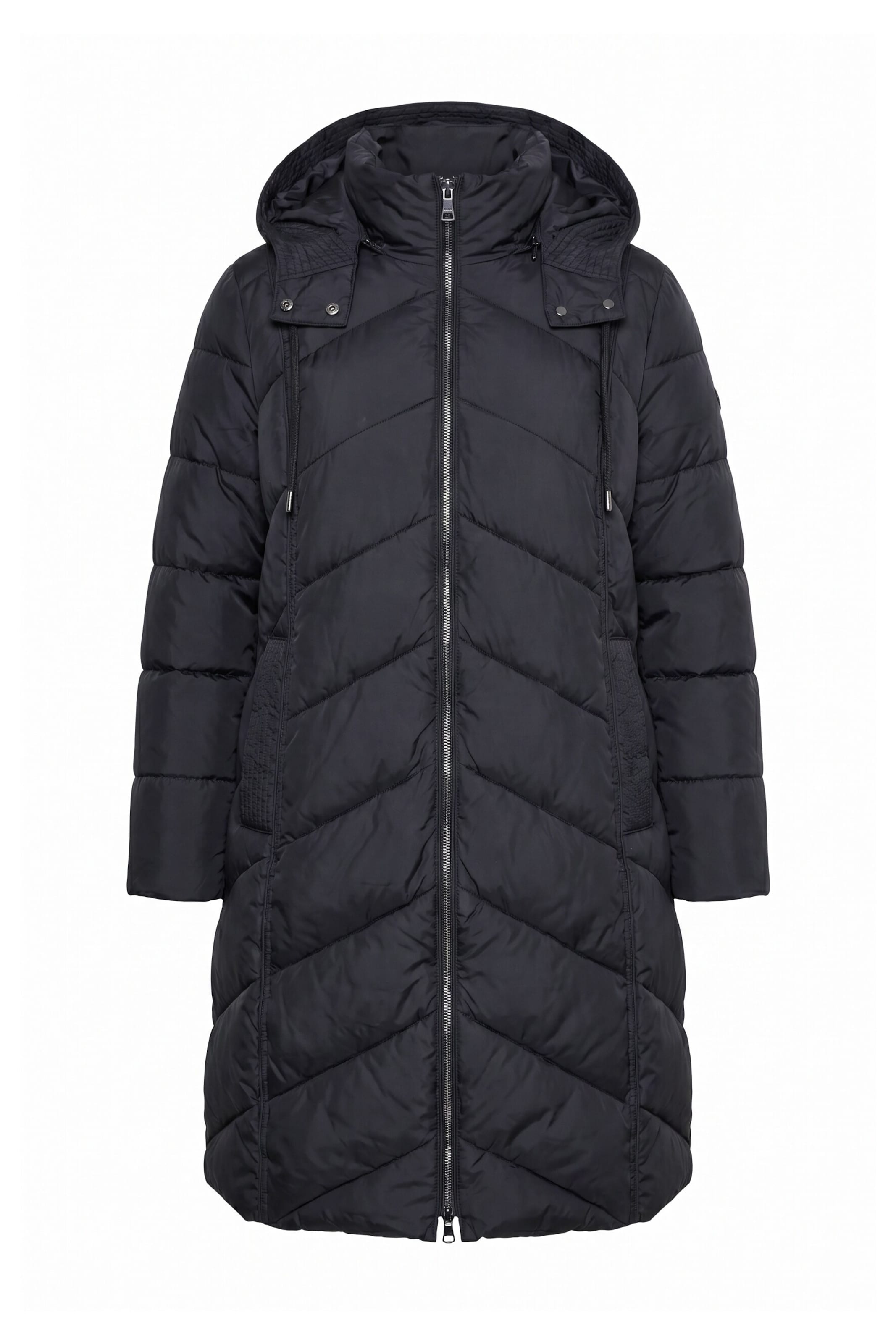 Ulla Popken Winter Coat in Grey: front
