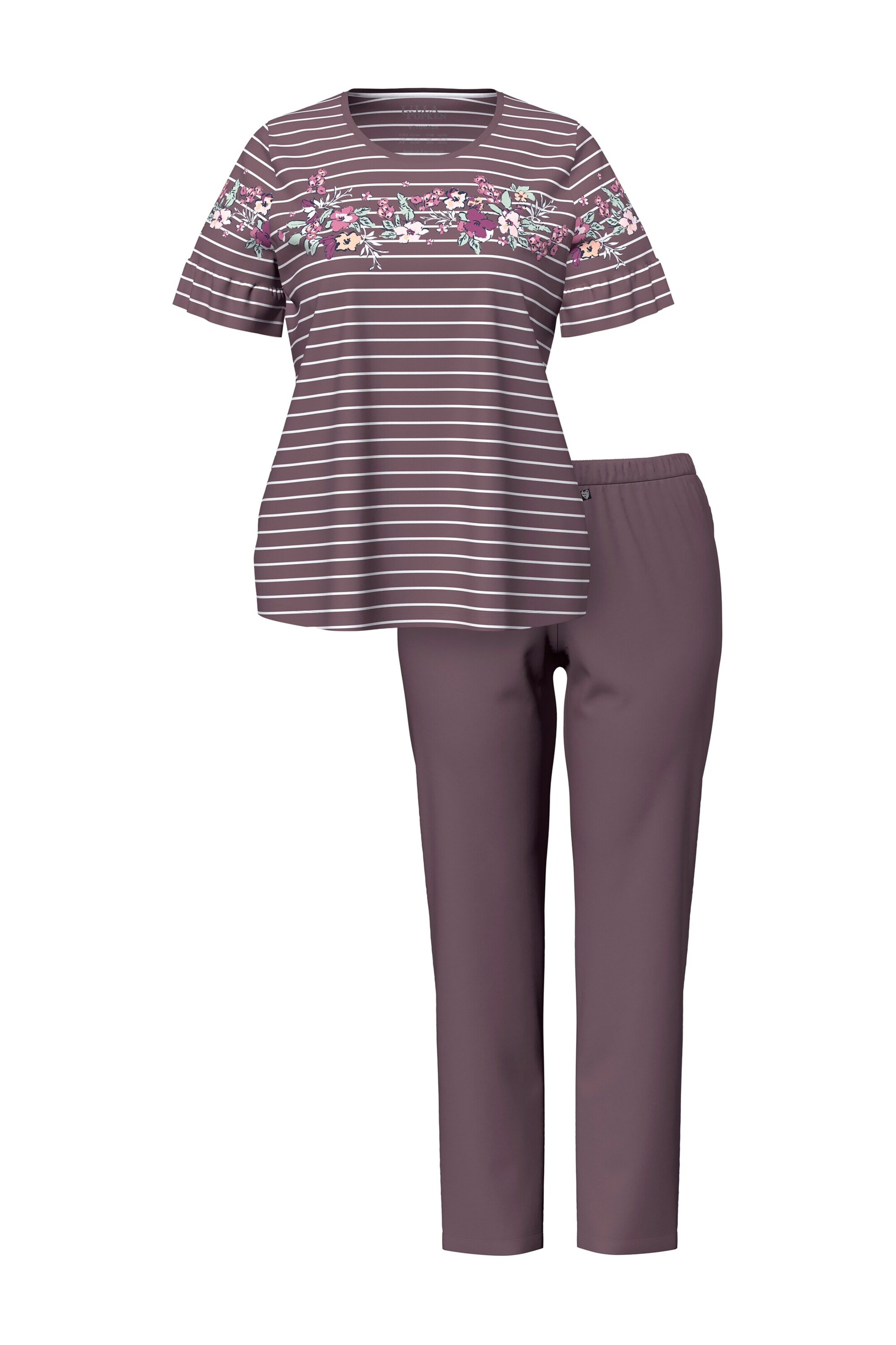 Ulla Popken Pyjama in Braun: Vorderseite