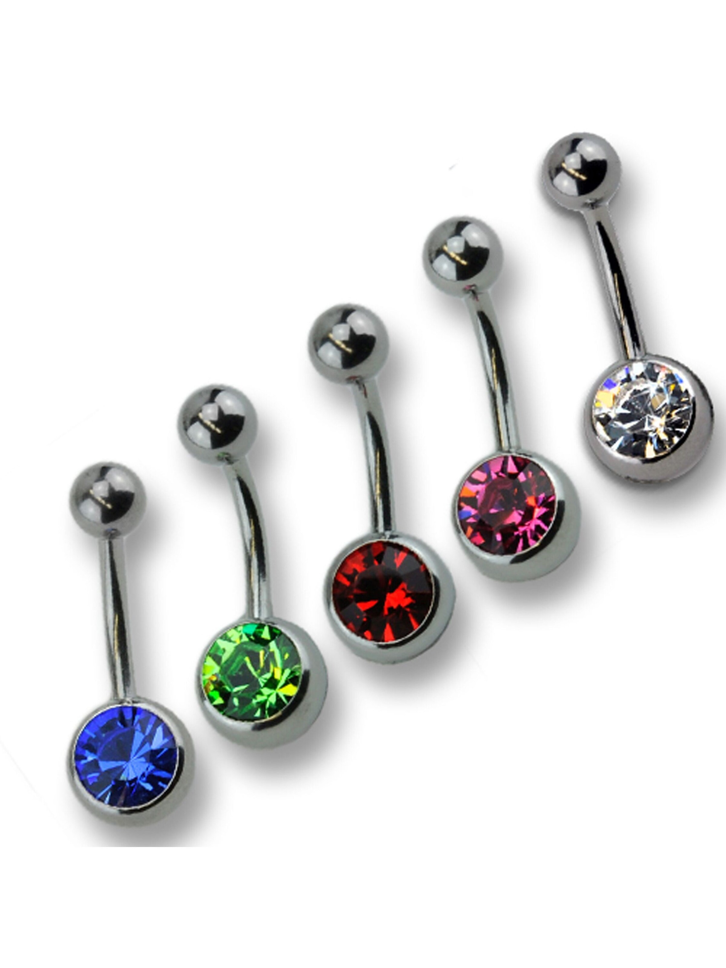 Bijou piercing Zeeme en gris : devant