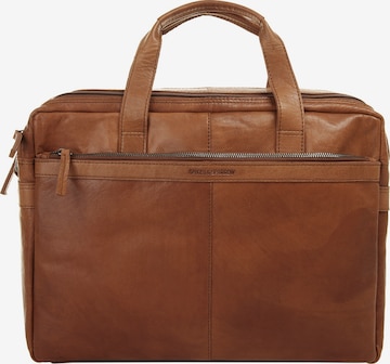 Mallette Spikes & Sparrow en marron : devant