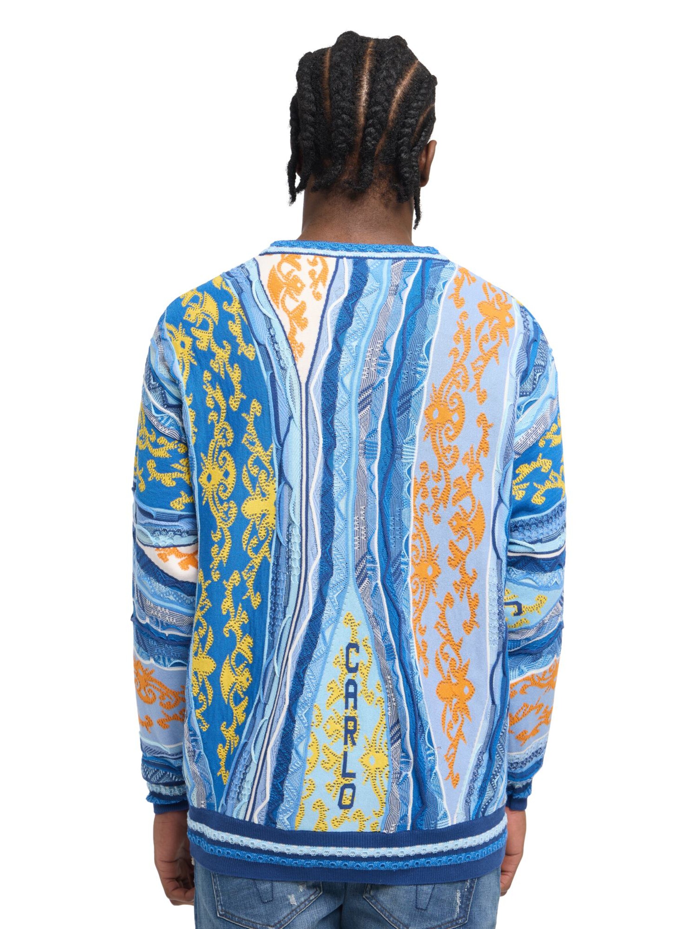 Pull-over ' di Cicco ' Carlo Colucci en bleu