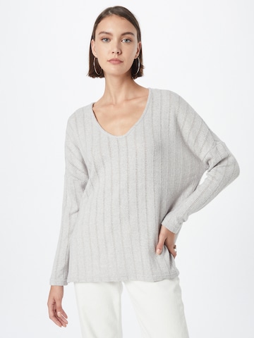 ONLY Пуловер 'KARLA' в сиво: отпред