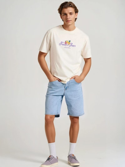 Funky Buddha Bluser & t-shirts i ecru / blandingsfarvet, Produktvisning