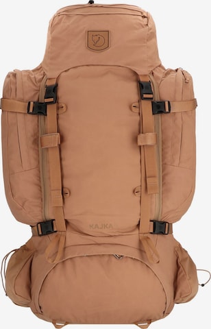 Zaino sportivo 'Kajka 75' di Fjällräven in marrone: frontale