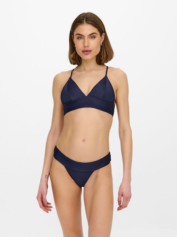 ONLY Triangle Bikini in Blue: front