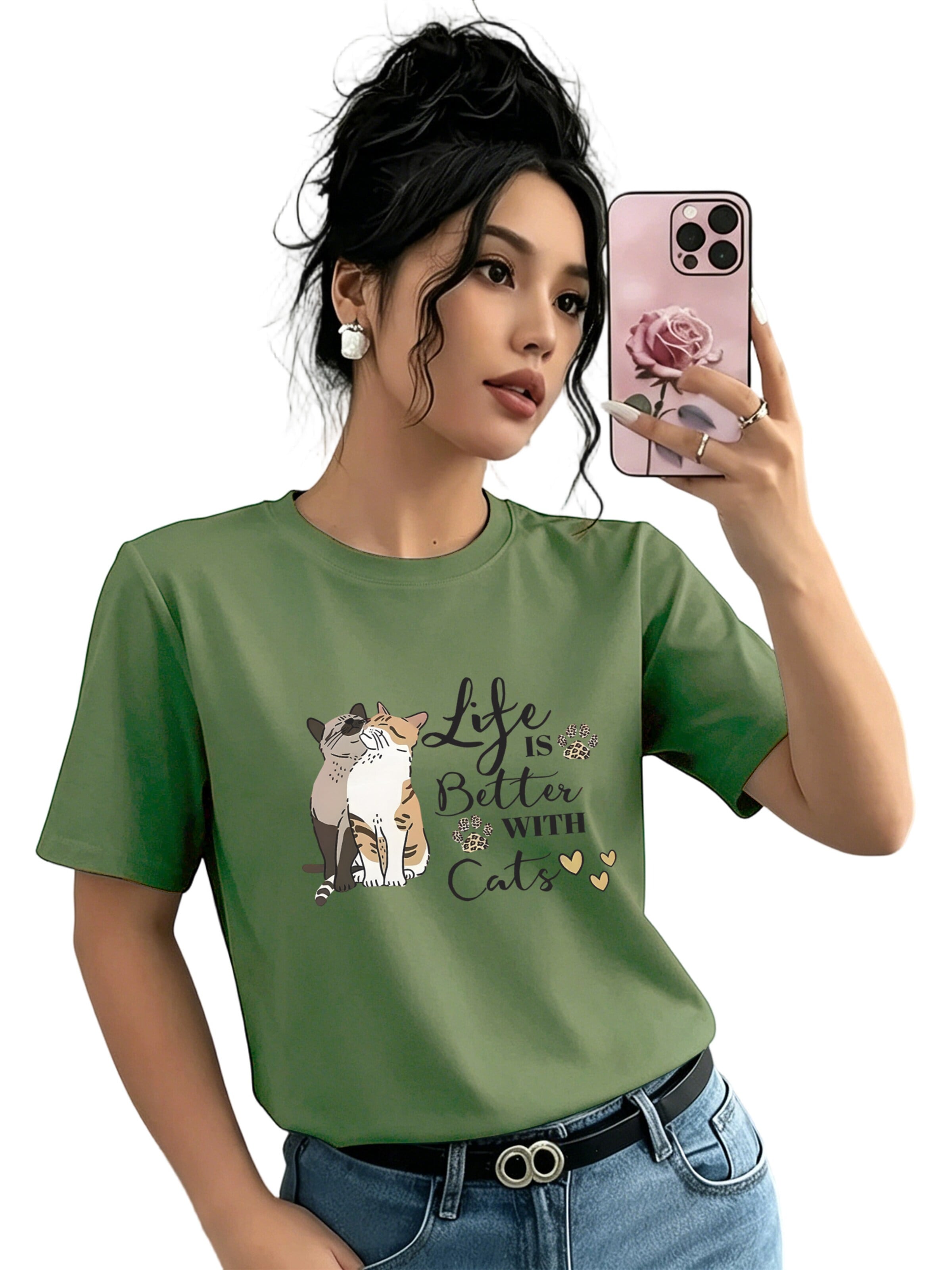 T-shirt GORHEY en vert : devant
