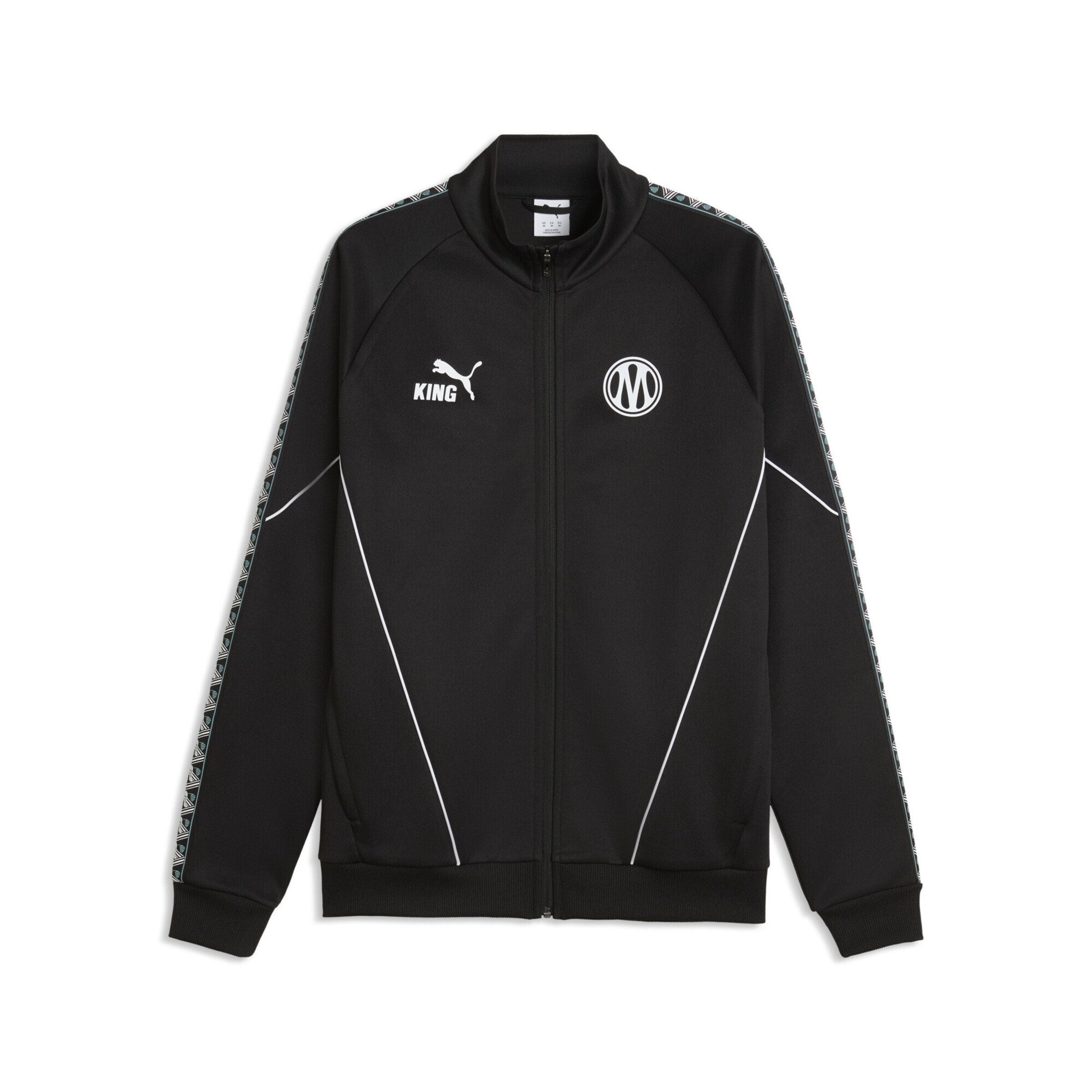 PUMA Sportjas 'Olympique de Marseille King Anthem' in Zwart: voorkant