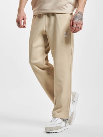 PUMA Regular Broek 'T7' in Beige: voorkant