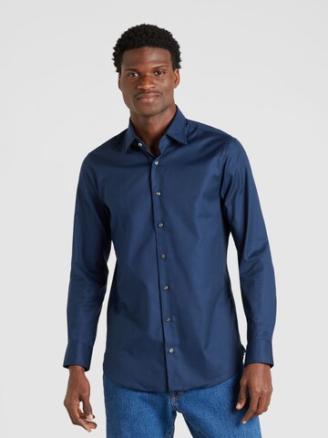 Michael Kors Slim fit Button Up Shirt in Blue: front