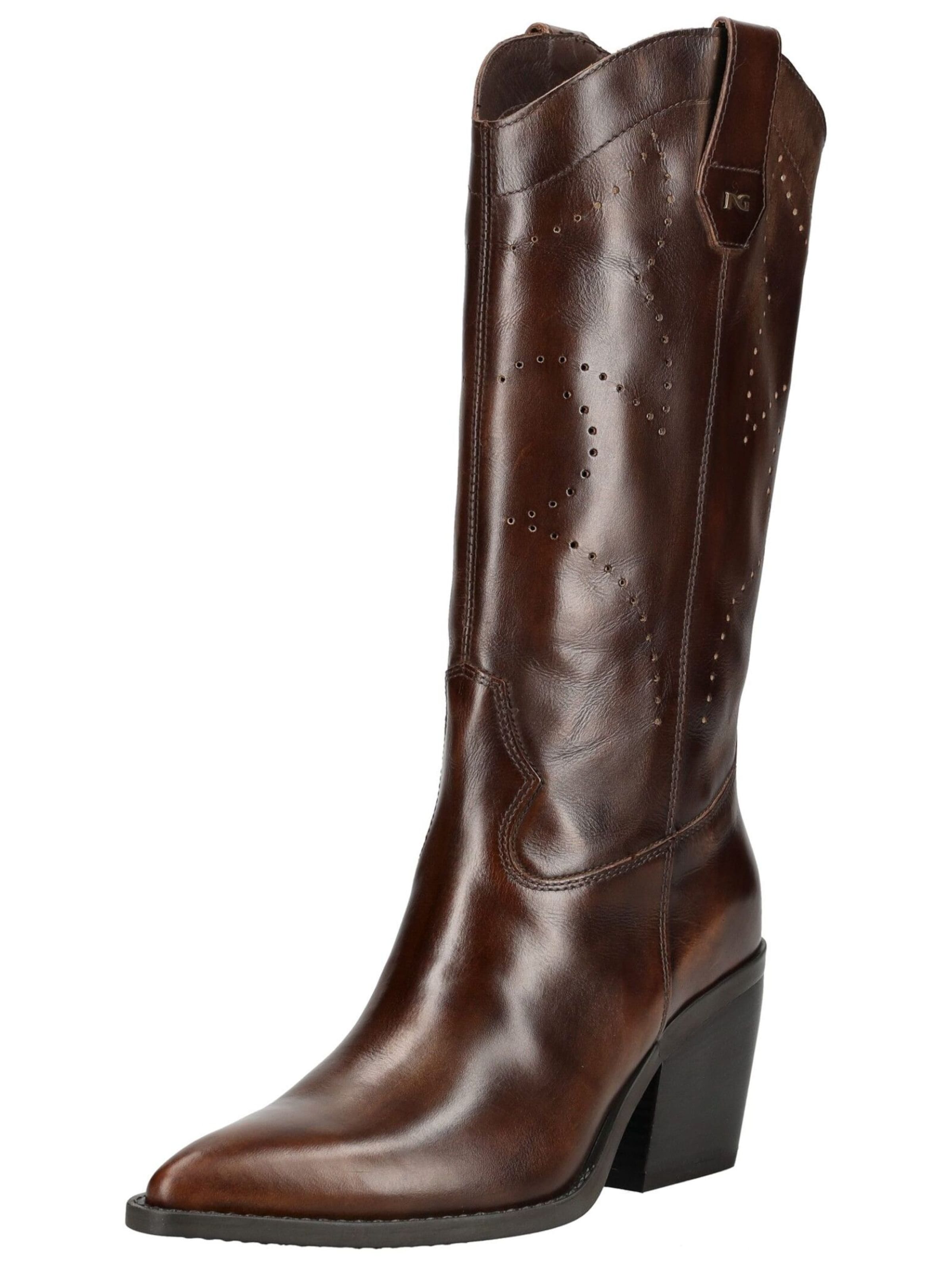 Bottes de cowboy Nero Giardini en marron : devant