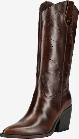 Bottes de cowboy Nero Giardini en marron : devant