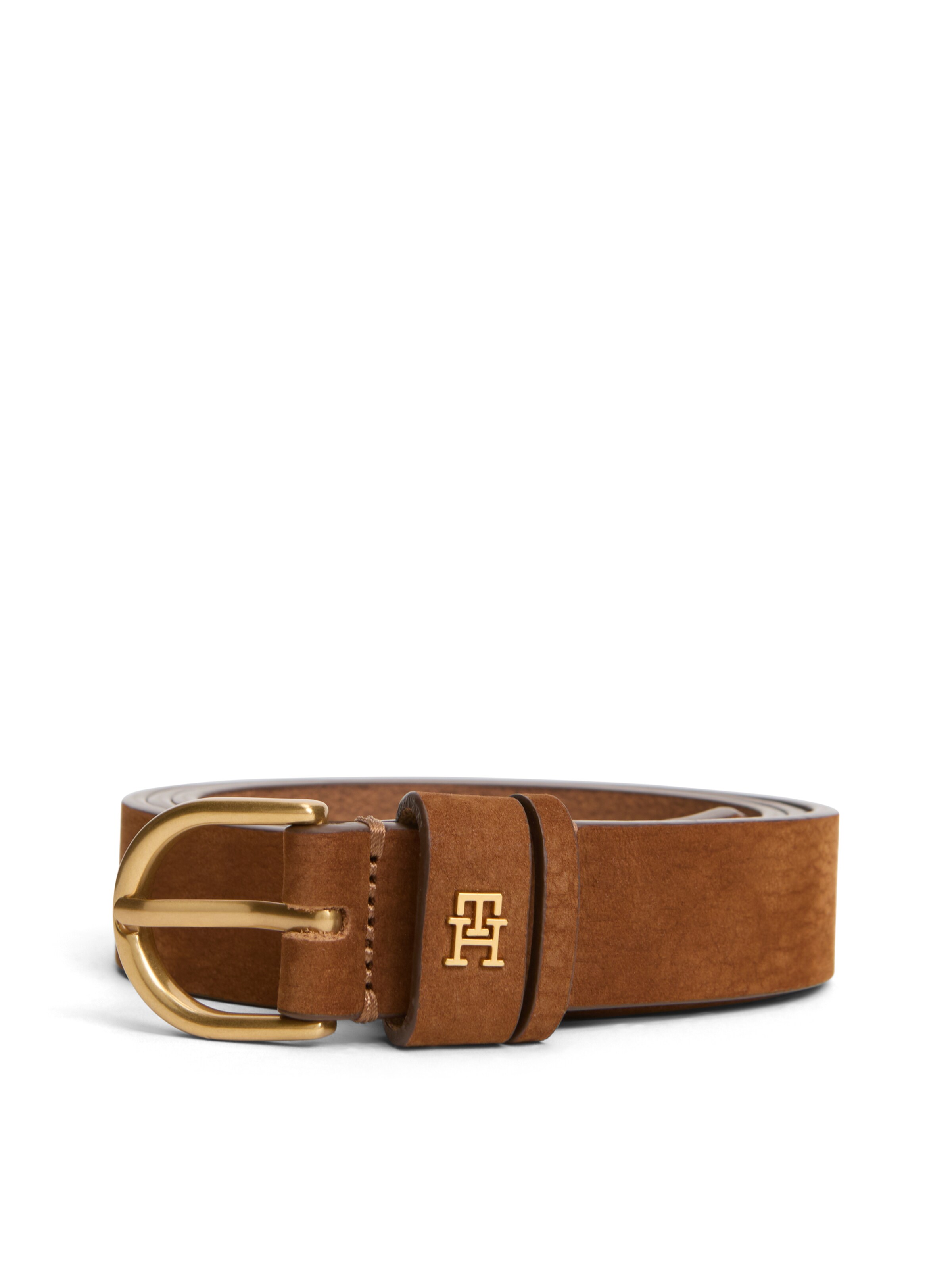 TOMMY HILFIGER - Cinturón 'ESS EFFORTLESS' en marrón: frente