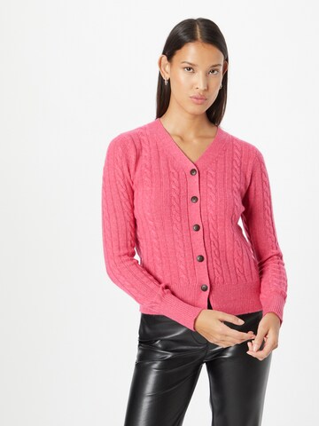 Pure Cashmere NYC Knit Cardigan in Pink: front