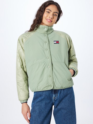 Tommy Jeans Prechodná bunda - Zelená: predná strana