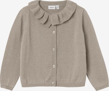 NAME IT Knit Cardigan 'Glitzer' in Grey: front