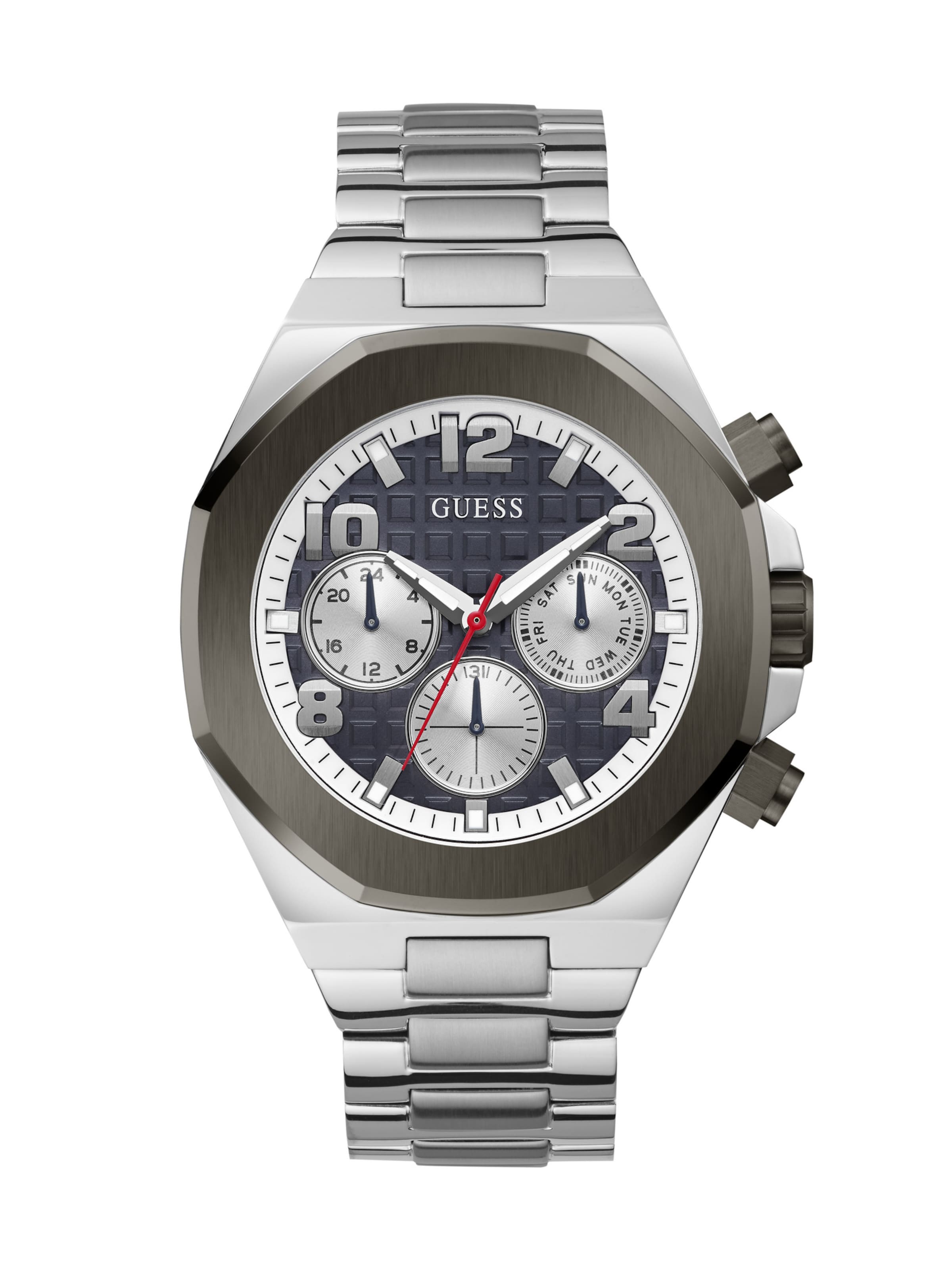 GUESS Analog Watch 'Empire' in Silver: front
