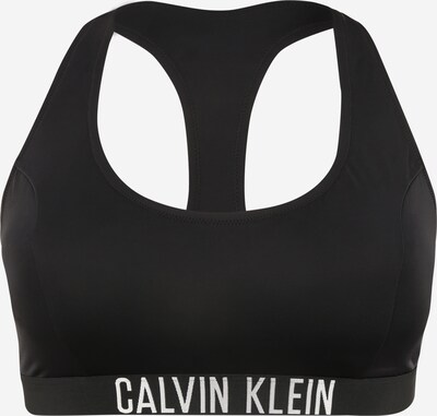 Sutien costum de baie Calvin Klein Swimwear pe negru / alb, Vizualizare produs