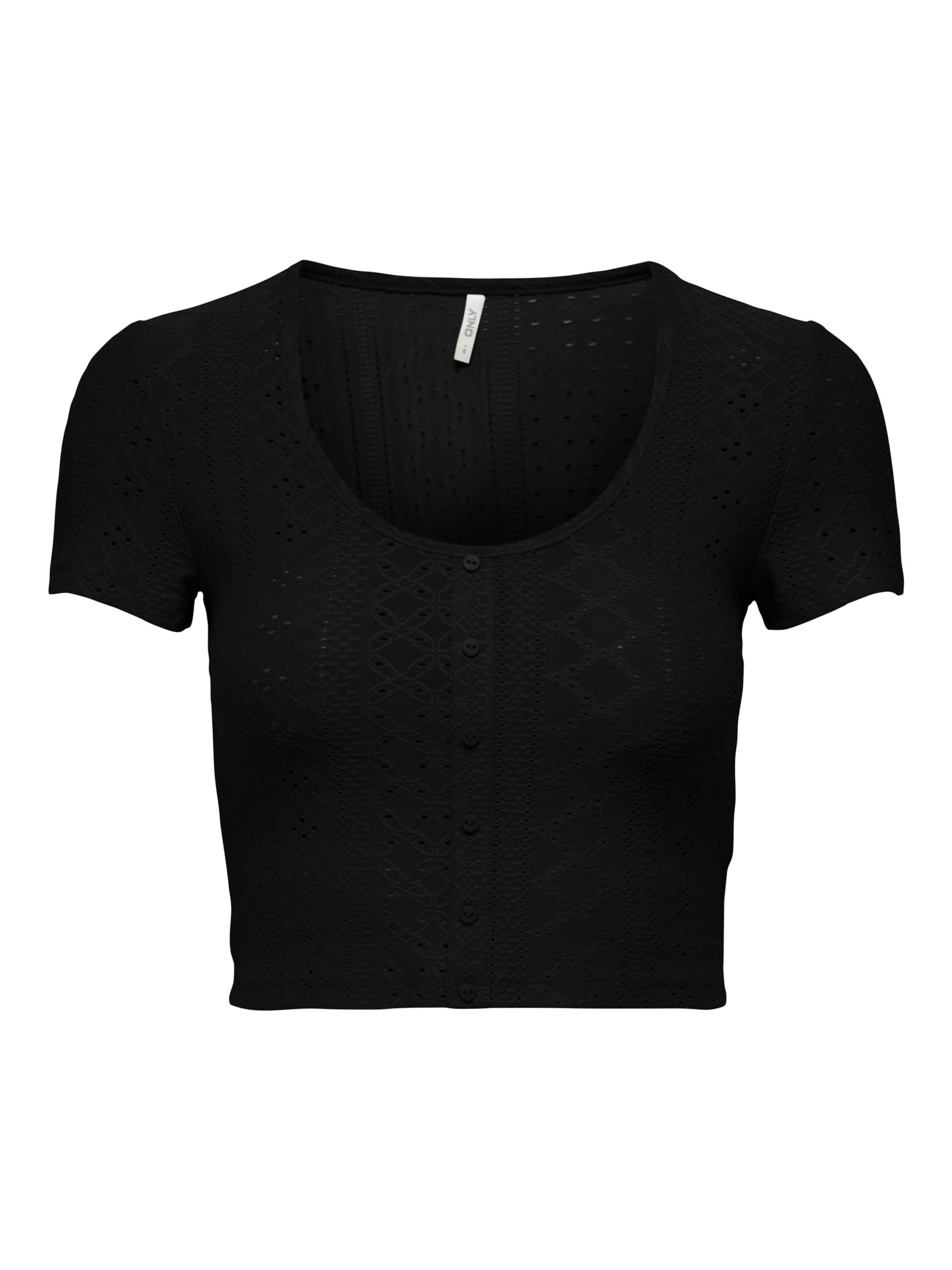 ONLY - Camiseta 'Sandra' en negro: frente