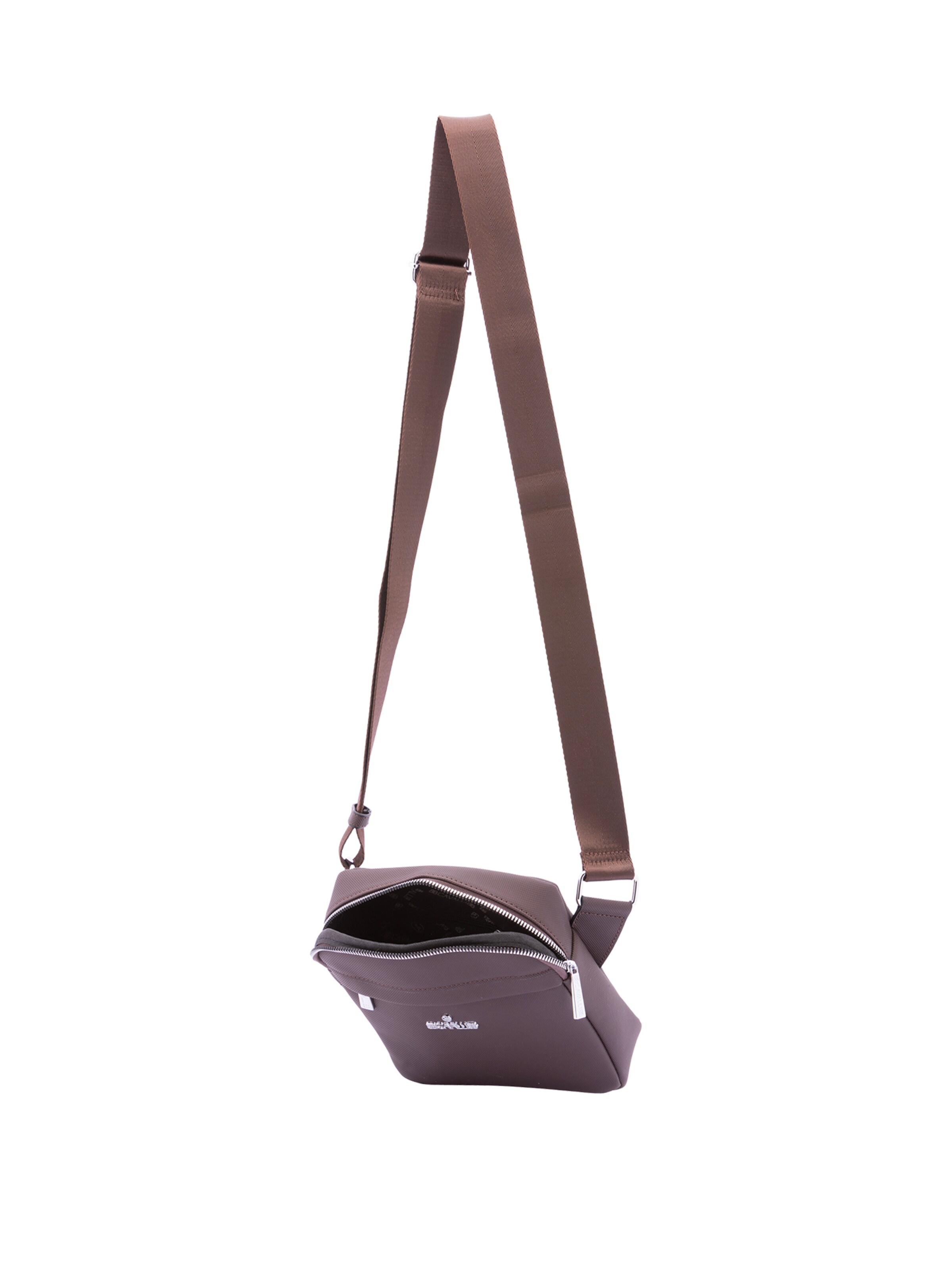 Borsa a tracolla 'Borsa a Tracolla B Cavalli Poliestere Zip Nera 19x21x6 cm' di B. Cavalli in marrone