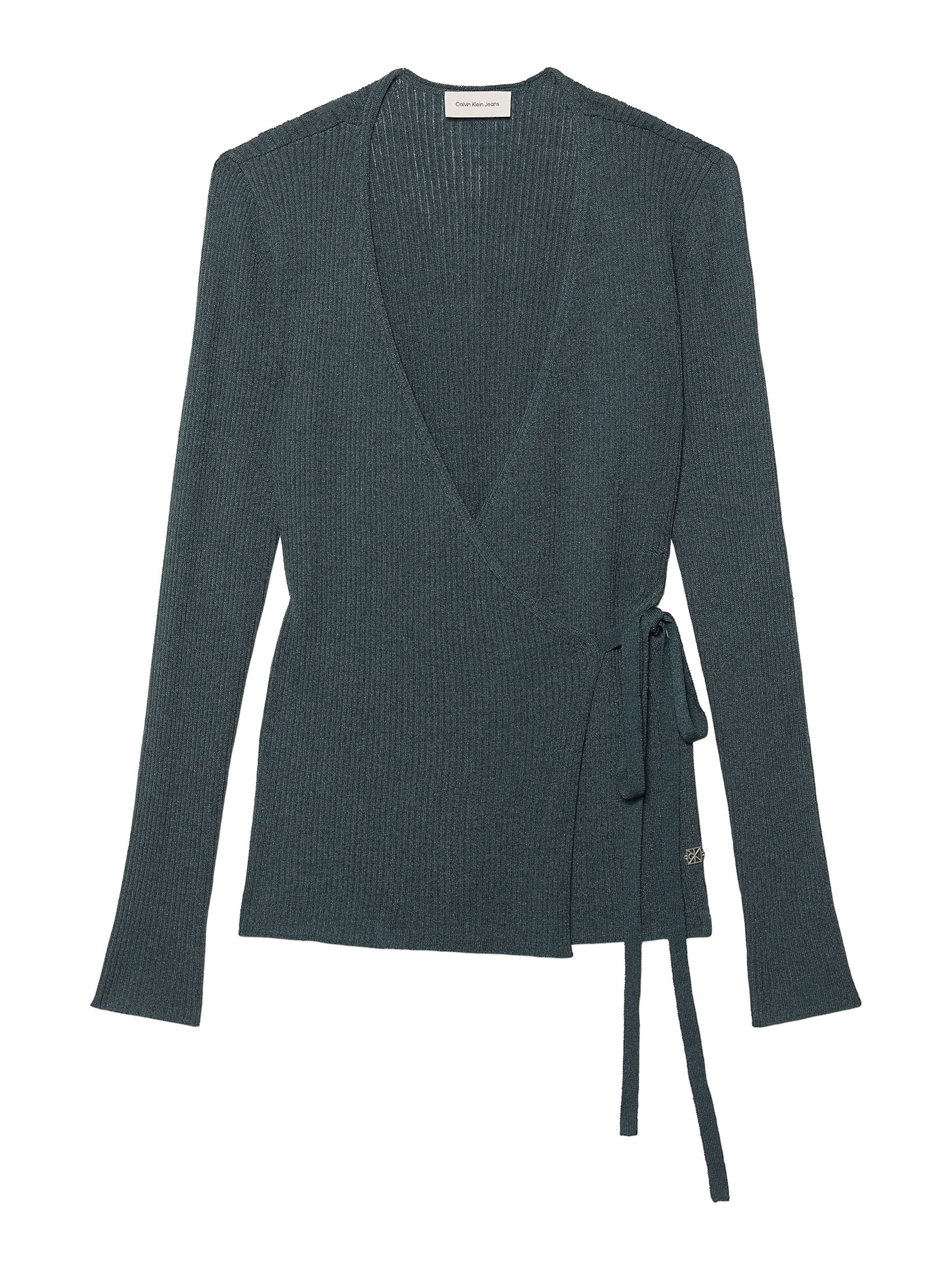 Calvin Klein Jeans Strickjacke in Grau: Vorderseite