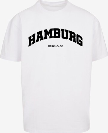 T-Shirt 'Hamburg Wording' Merchcode en blanc : devant
