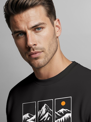 Neverless Sweatshirt 'Berg' in Black